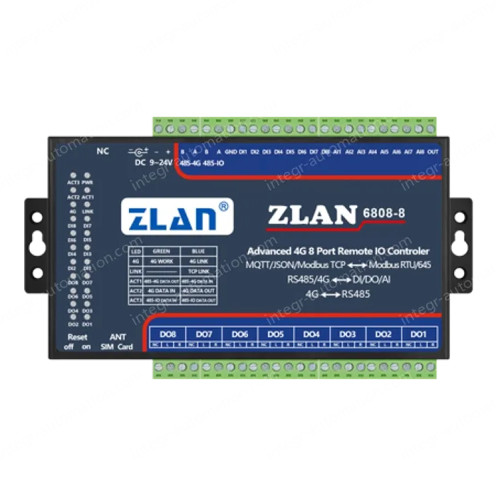 8-channel DI/DO/AI remote IO controller