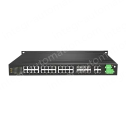 8 Ports Gigabit Combo + 4 Ports Gigabit SFP + 16 Gigabit T(x) Ports Rack-mount Managed Industrial Ethernet Switch