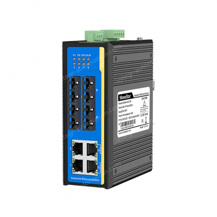 [100 Gigabit 4 Optical 4 Electrical] Ring Network Management Industrial Switch