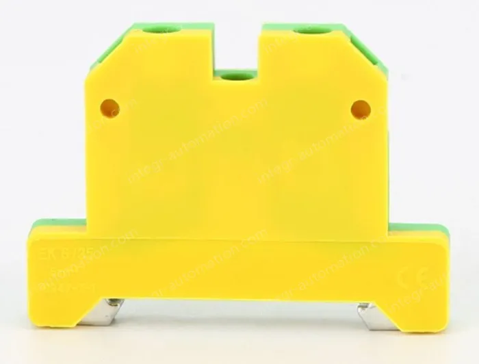 EK6 Yellow & Green Grounding Terminals Din Rail Terminals Grounding Terminals Universal Grounding Plastic Terminals