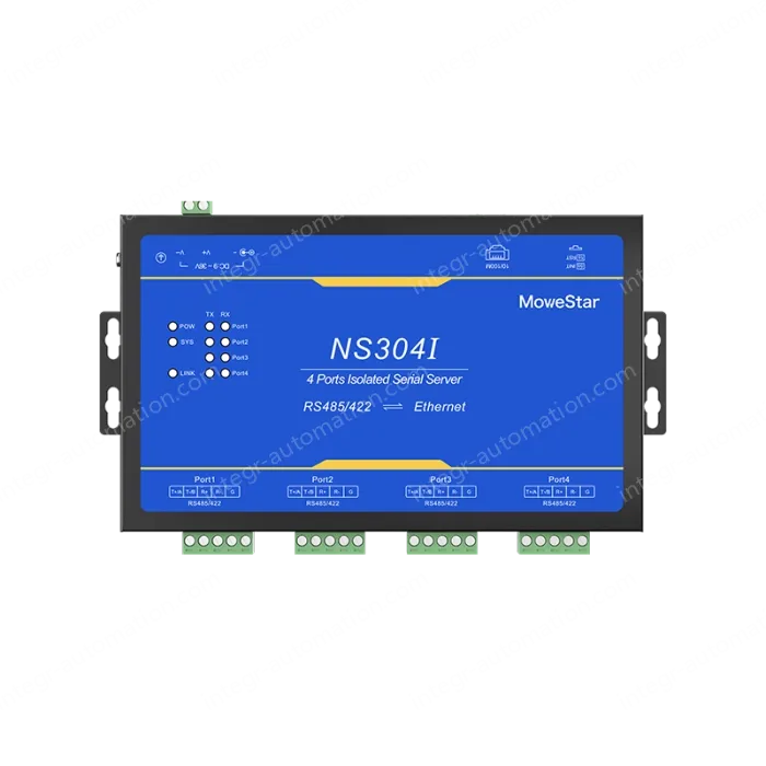 4 Ports RS485/422 Serial to 100M Ethernet Opto-isolated Server