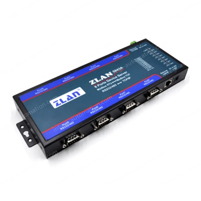 8 RS232 serial ports, 8 RS485 serial ports Serial Device Server