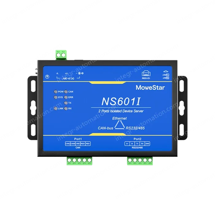 1 Port CAN-bus + 1*RS232/485 To Ethernet Opto-isolated Wall-mounted Ethernet CAN-bus Server