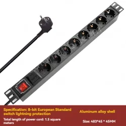 8-bit European standard + switch lightning protection * 2 meters cable