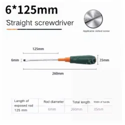 Slotted screwdriver 6*125