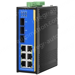 [3 Gigabit + 6 Gigabit Battery] ring network management industrial switch