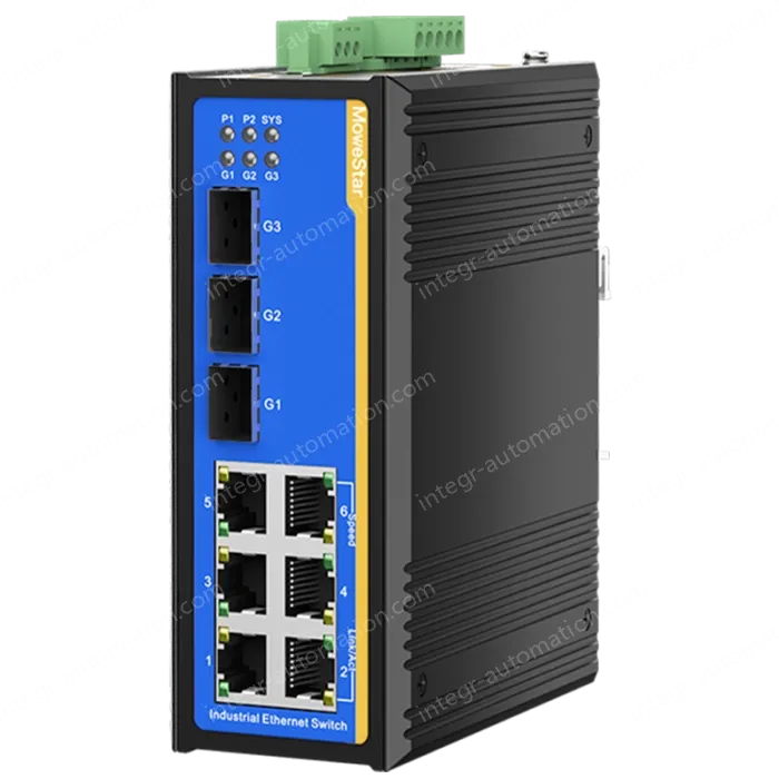 [3 Gigabit + 6 Gigabit Battery] ring network management industrial switch