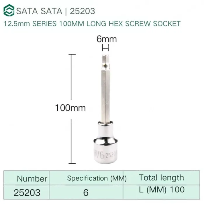 Dafei 6mm with a total length of 100mm-25203