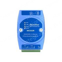 DIN Rail Serial Server 2 ports