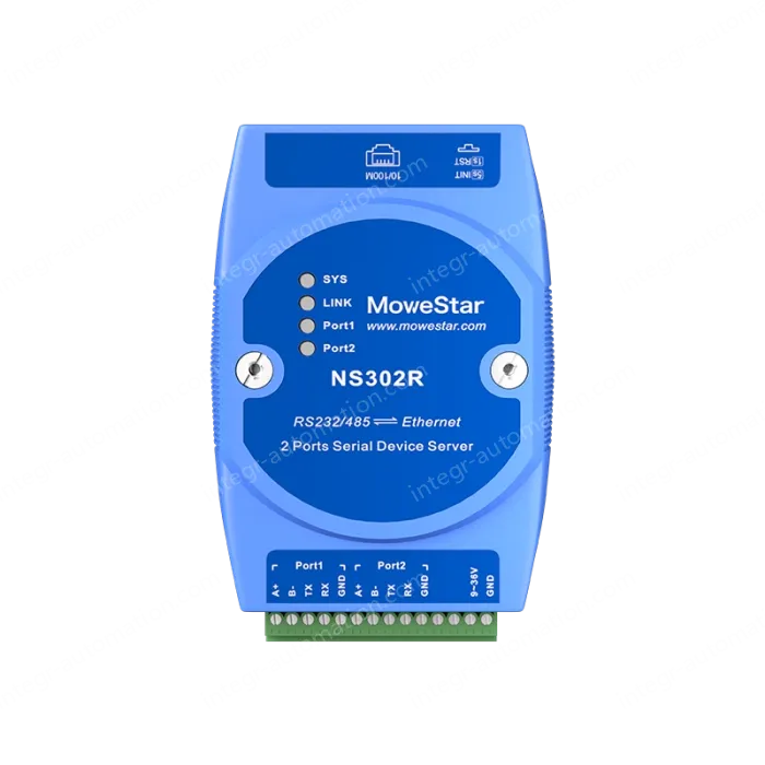 DIN Rail Serial Server 2 ports