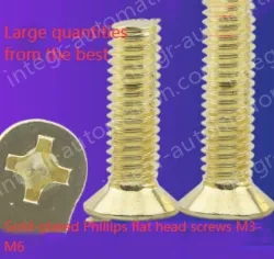 Golden Flat Head Screws M3*5