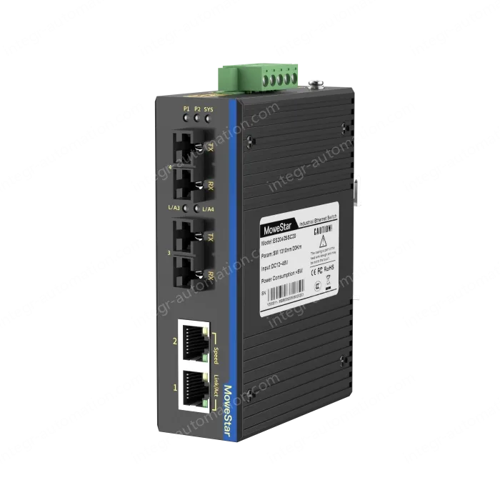 2 Ports 100M F(x) + 2 Ports 10/100M T(x) Din-Rail Unmanaged Industrial Ethernet Switch