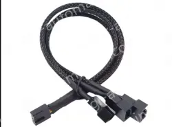 PWM three-point temperature control cooling fan extension cable 1in 3out