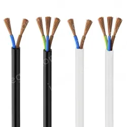 3 cores Black Cable 1mm Nominal cross-section