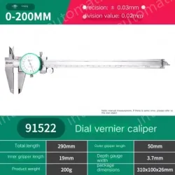 Caliper with table 0-200mm 91522
