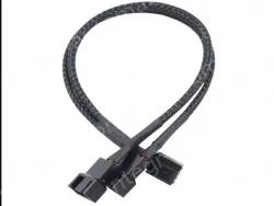 PWM two-point temperature control cooling fan extension cable 1in 2out