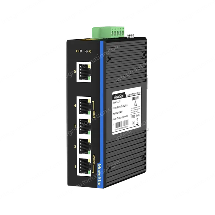 5 Ports 10/100M T(x) Din-Rail Unmanaged Industrial Ethernet Switch