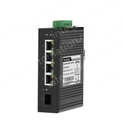 1 Port Gigabit SFP + 4 Ports Gigabit PoE RJ45 Din-Rail Unmanaged Industrial PoE Switch