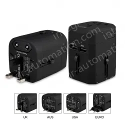 2USB travel adapter 2500mA,5V, KRUSB-WLG3327B