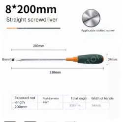 Slotted screwdriver 8*200