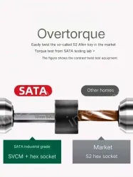 Short flat head hex wrench 4mm 82308