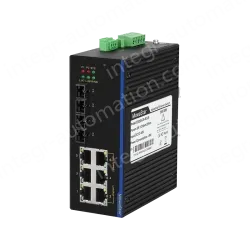 2 Ports 100M F(x) + 6 Ports 10/100M T(x) Din-Rail Unmanaged Industrial Ethernet Switch