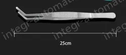 Stainless steel tweezers Curved round head (thick) 25cm