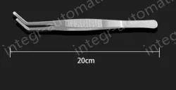 Stainless steel tweezers Curved round head (thick) 20cm