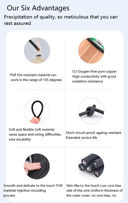 5 core 4 core 2 core sensor cable 22 AWG 2 pole