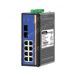 2 Ports Gigabit SFP + 8 Ports Gigabit T(x) Din-Rail Managed Industrial Ethernet Switch