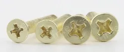 Golden Flat Head Screws M3*9