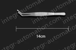 Stainless steel tweezers Curved round head (thick) 14cm