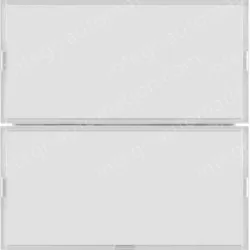 Push-button 2gang, RGB LED, int. temp. sensor, KNX - S.1/B.3/B.7, f. p.white