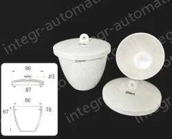 Ceramic crucibles 150ml+ lid