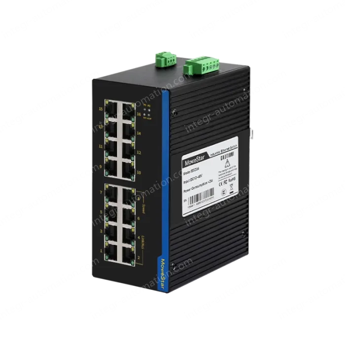 16 Ports 10/100M T(x) Din-Rail Unmanaged Industrial Ethernet Switch