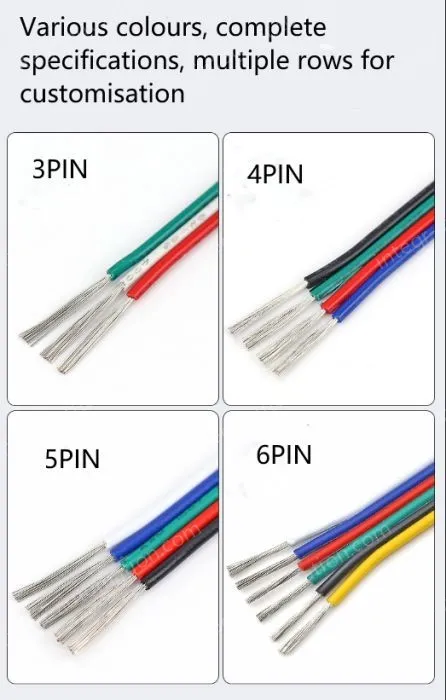 LED light connecting cable 26AWG*5 and (7/0.16TS)