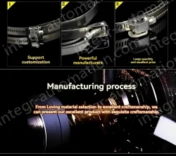 201 all steel straight hose clamp 21-38