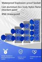 Explosion-proof cast aluminium triplex 5-hole black