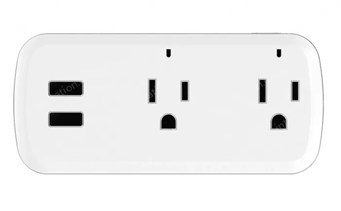 Smart socket LSPA11 one to two dual USB US standard
