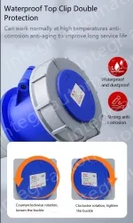 5 pole 63A concealed socket